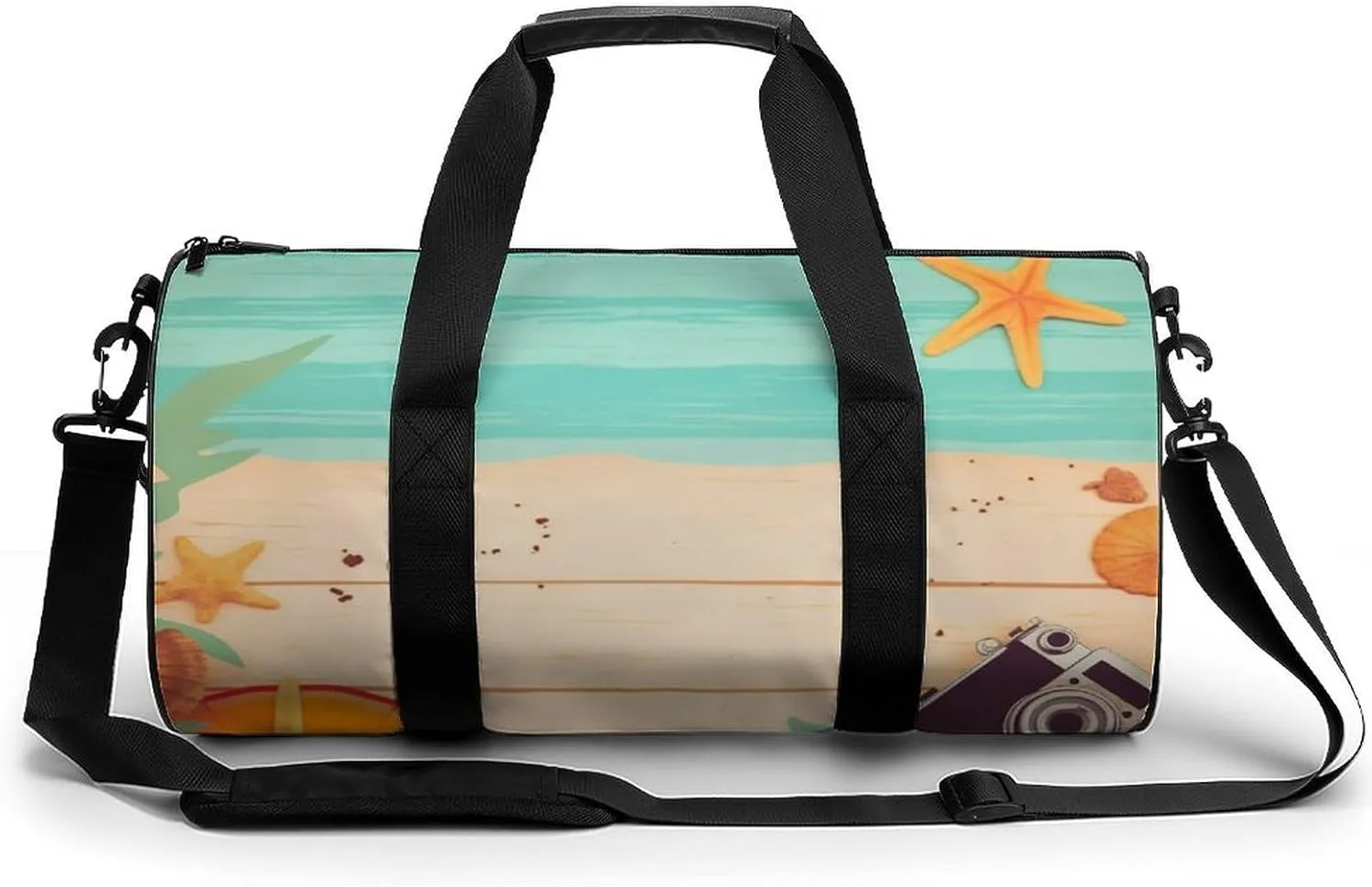 Sports Gym Bag for Women Men Travel Duffel Bag Tote Weekender Bag Summer Background Carry on Overnight Bag for Travel Swimming Fitness Workout Sports Duffle Bag