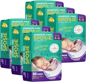 Sposie Diaper Booster Pads Size 4-6, 180 Count - Diaper Pads Inserts Overnight, Cloth Diaper Inserts and Overnight Diapers, Diaper Liners Baby Products, Nighttime Diapers
