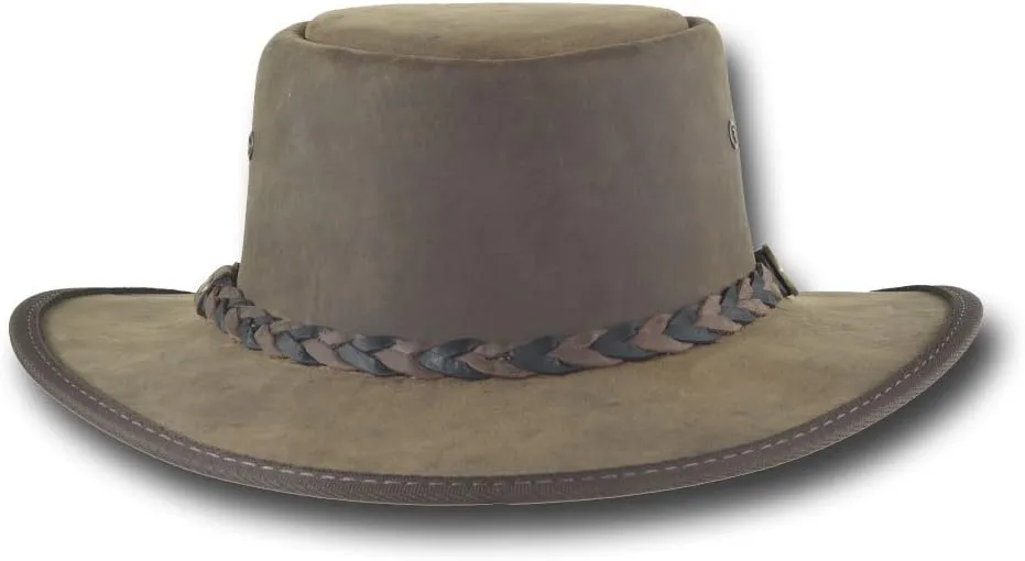 Squashy Bronco Leather Hat - Item 1022