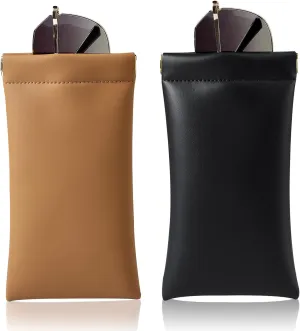 Squeeze Top Sunglass Case, New Organosilicon Soft Leather Eyeglass Glass Case Travel Large Sunglasses Pouch