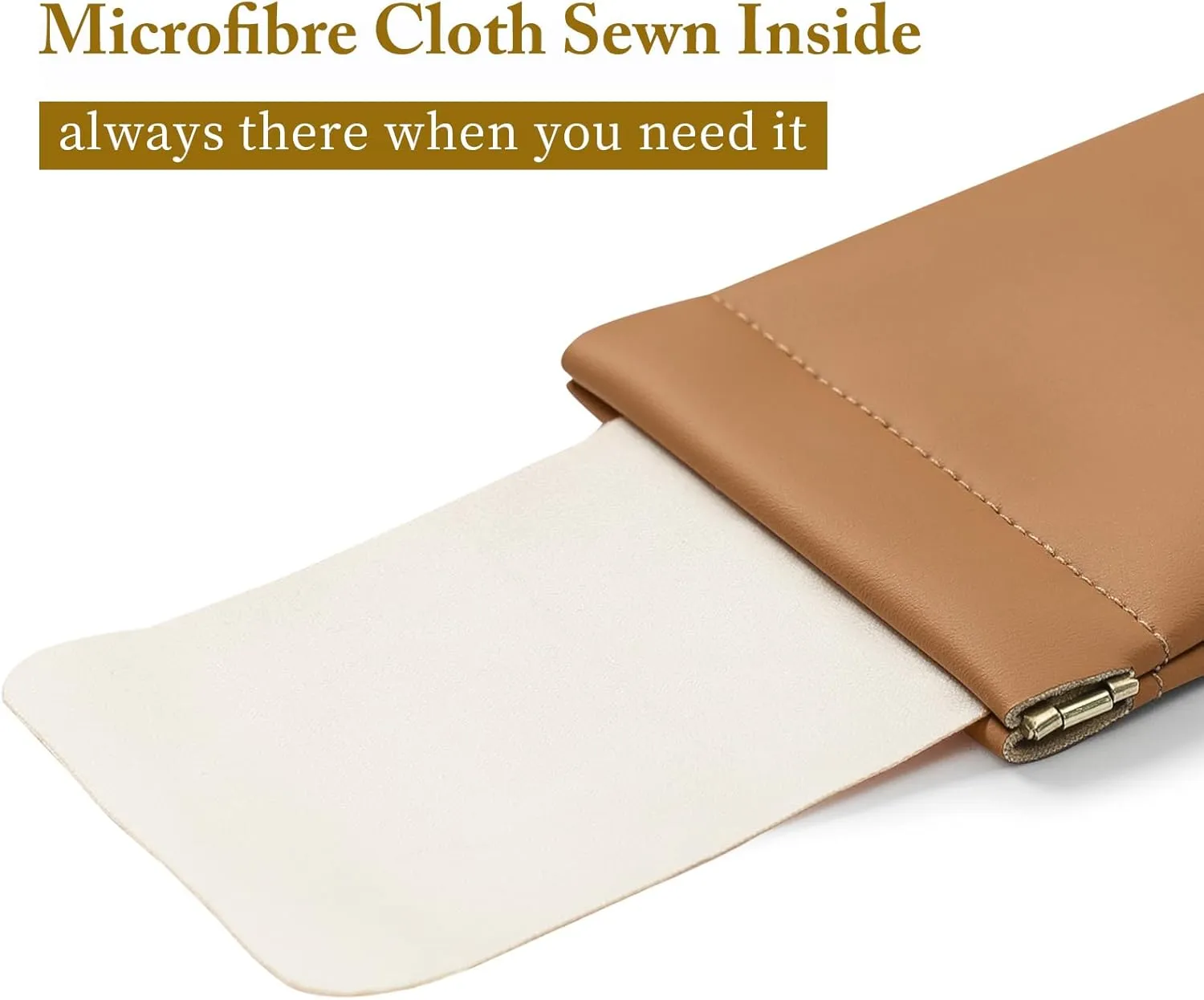 Squeeze Top Sunglass Case, New Organosilicon Soft Leather Eyeglass Glass Case Travel Large Sunglasses Pouch