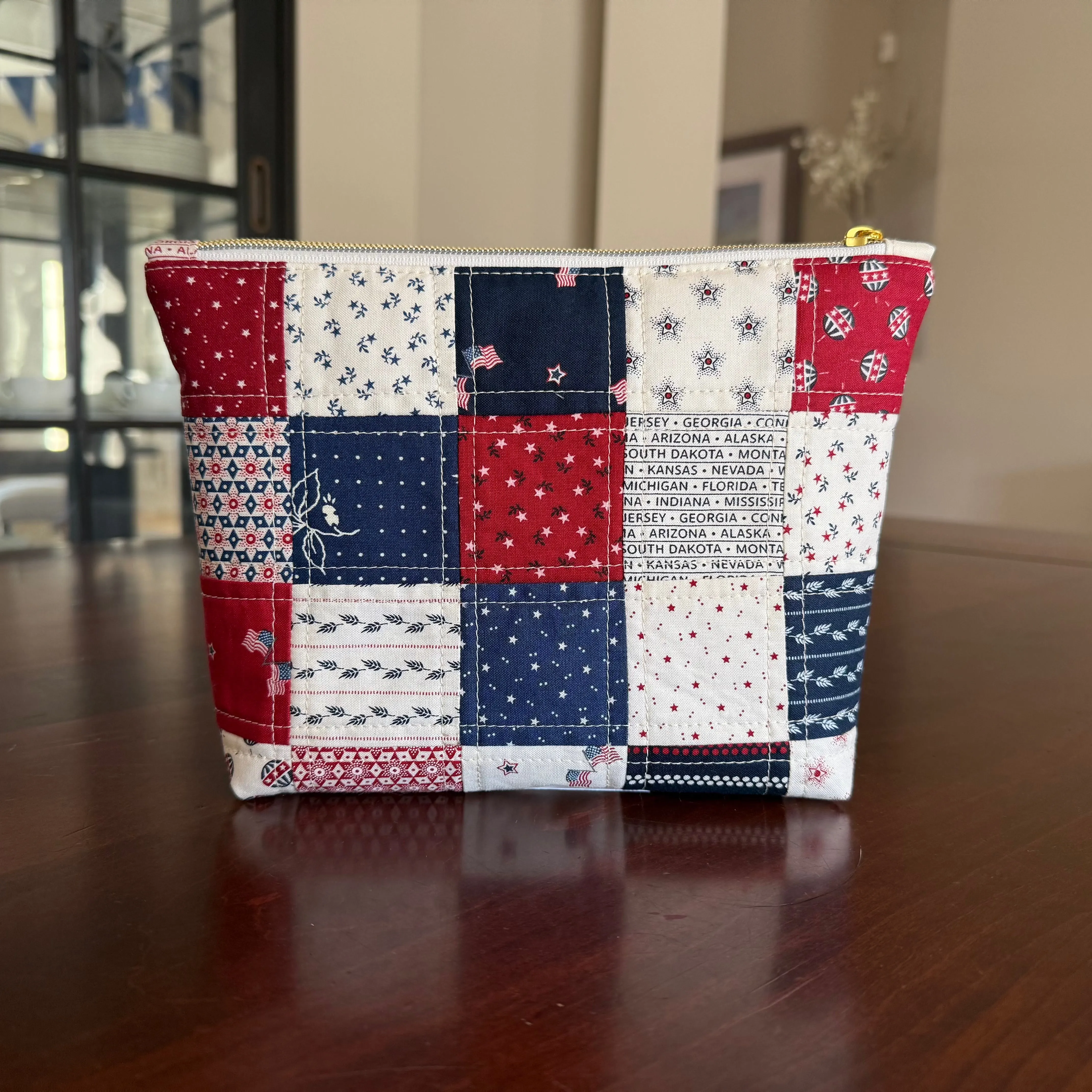 Stars & Stripes Patchwork Pouch
