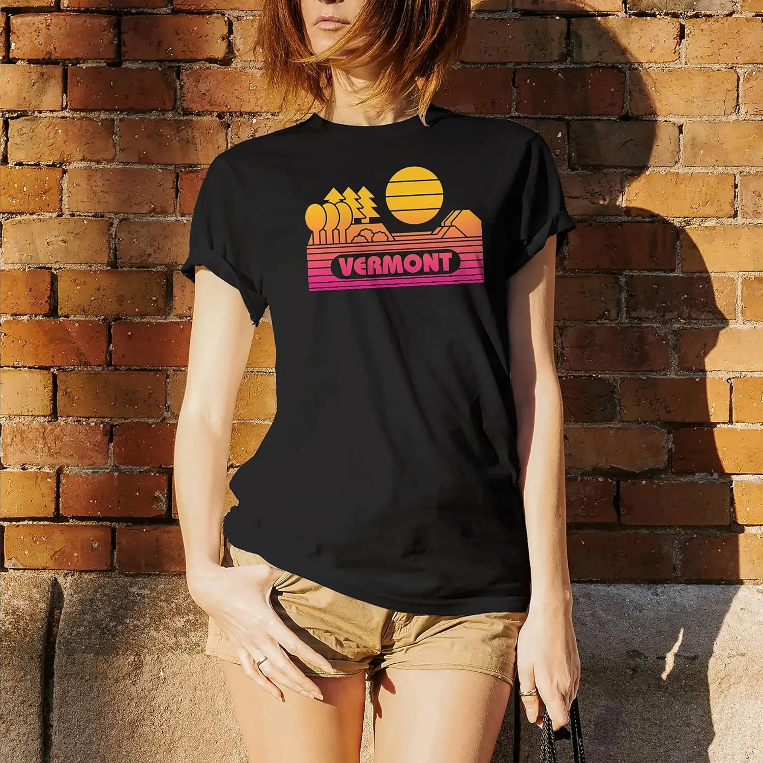 State Groovy Sunset - Landscape Vacation Home State T Shirt