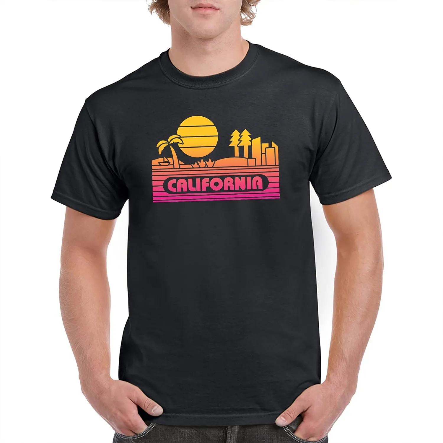 State Groovy Sunset - Landscape Vacation Home State T Shirt