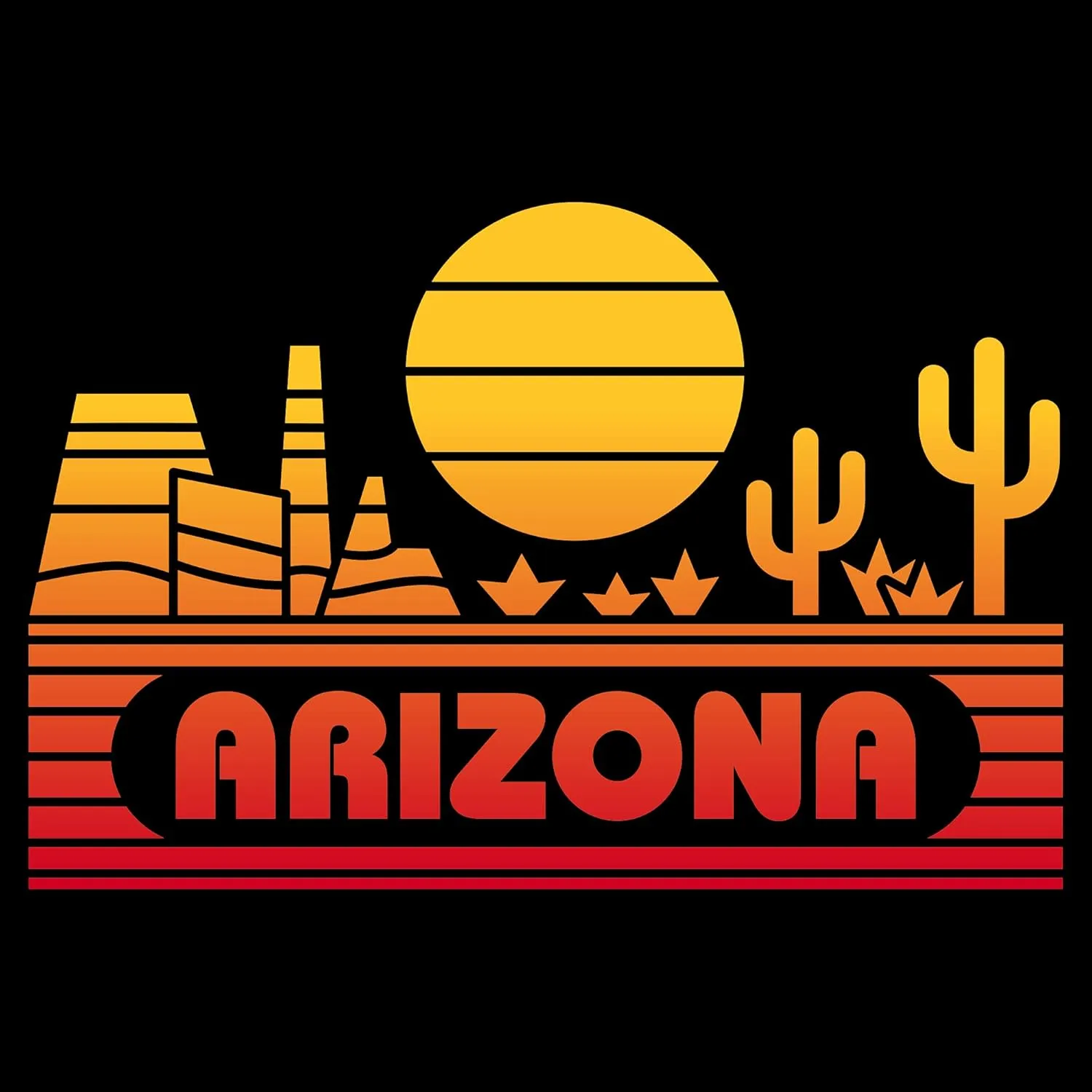 State Groovy Sunset - Landscape Vacation Home State T Shirt