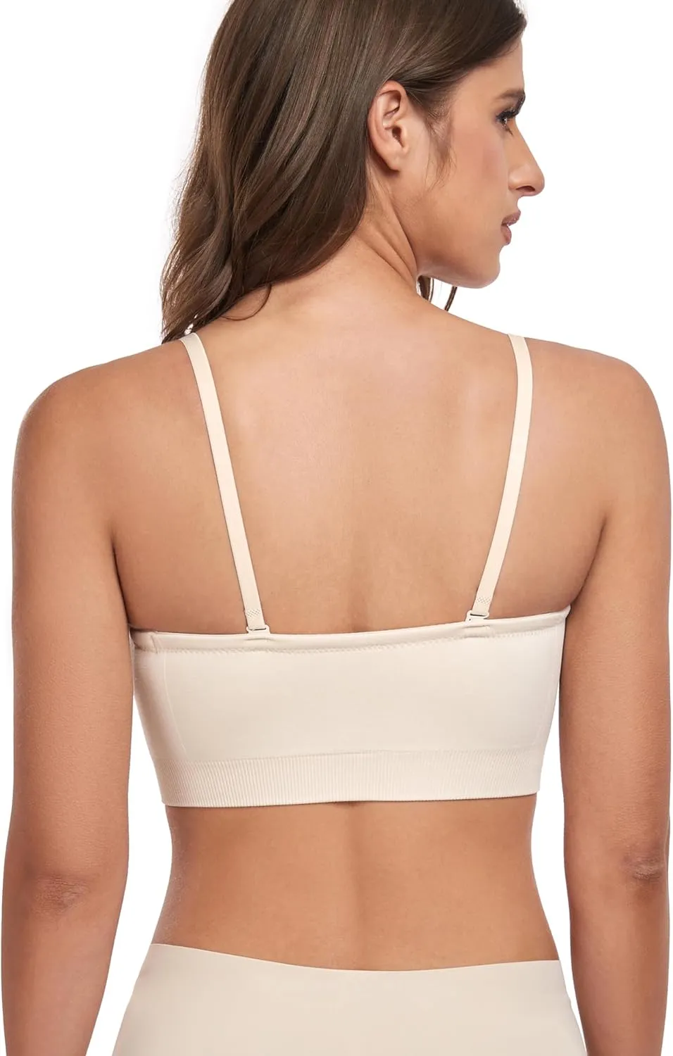 Strapless Bra for Women-Convertible Comfort Bandeau Bra with Non-Slip Silicone,Seamless Wirefree Padded Bralette