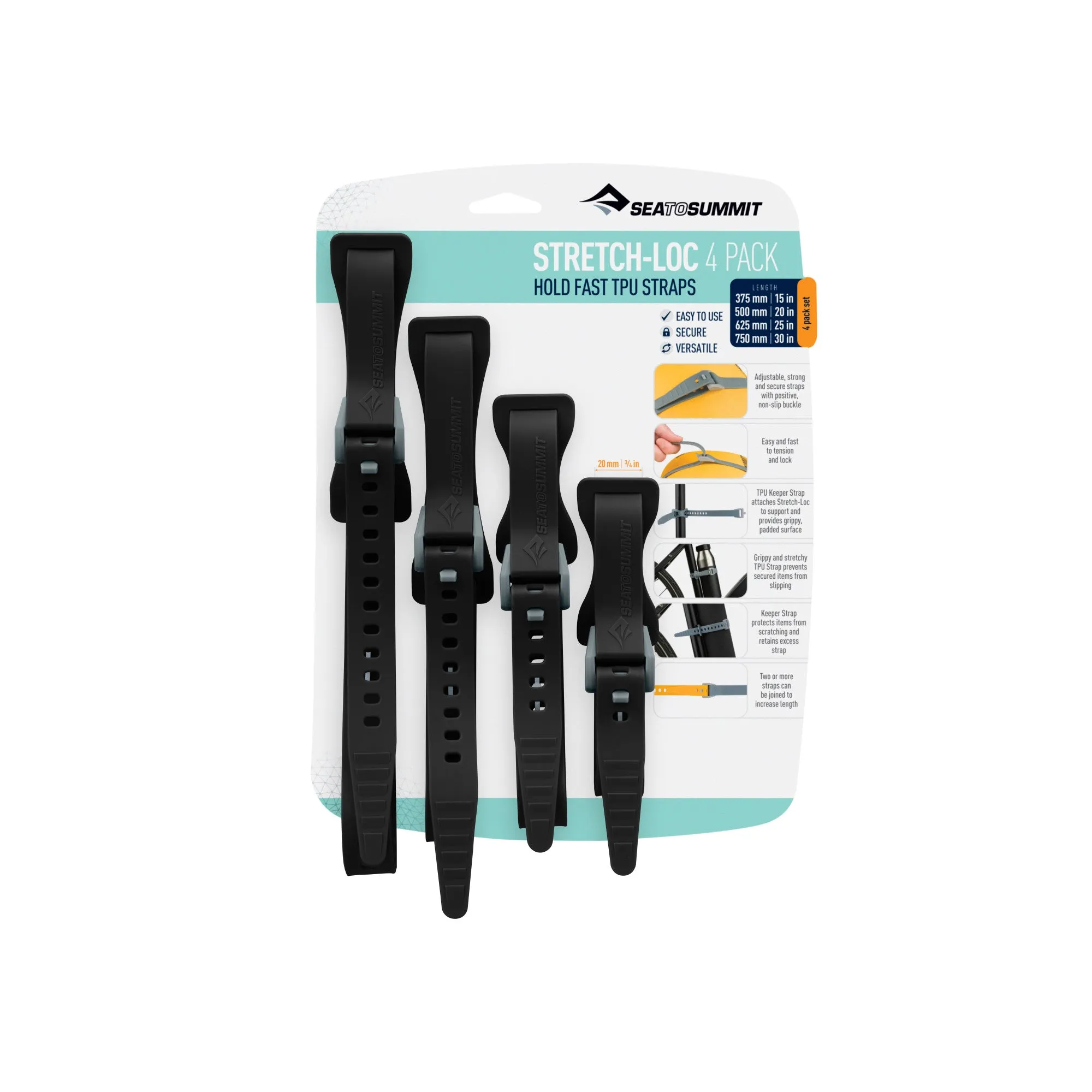 Stretch-Loc TPU Strap 20mm - [4 Piece]