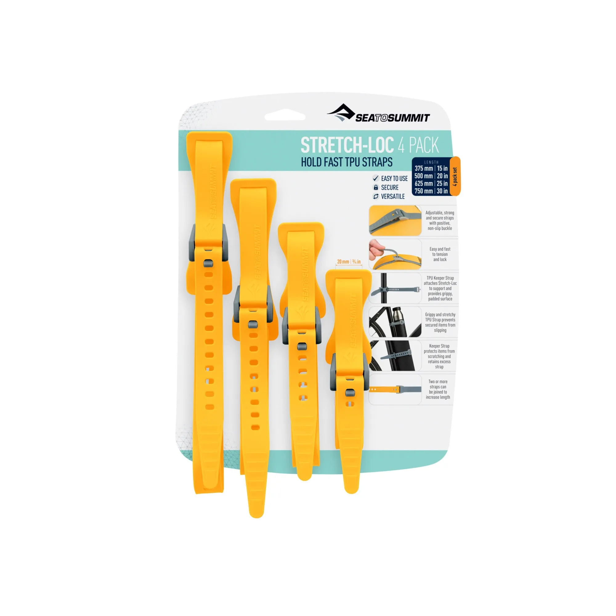 Stretch-Loc TPU Strap 20mm - [4 Piece]
