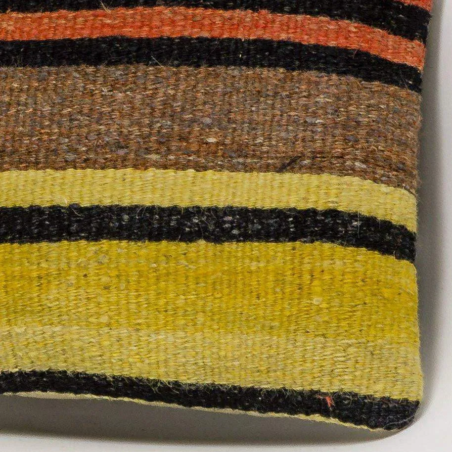 Striped Multi Color Kilim Pillow Cover 16x16 3268