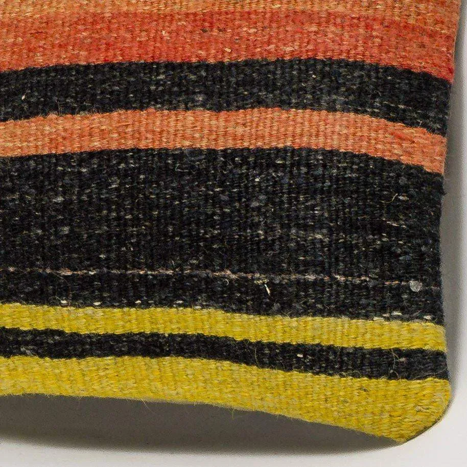 Striped Multi Color Kilim Pillow Cover 16x16 3270