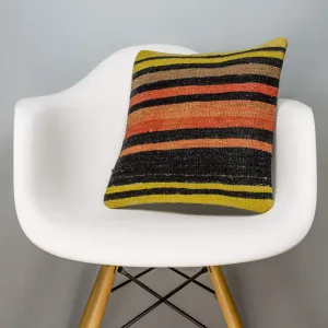 Striped Multi Color Kilim Pillow Cover 16x16 3270