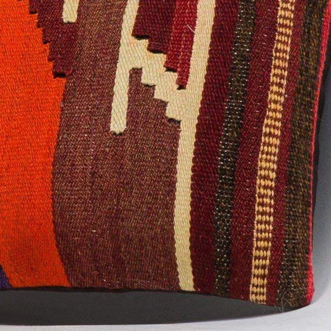 Striped Multi Color Kilim Pillow Cover 16x16 4000