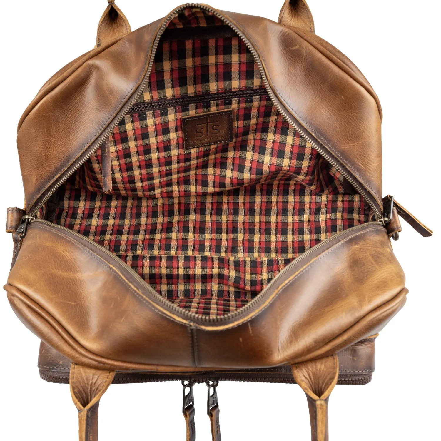 STS Ranchwear Unisex Tucson Rich Tan Leather Carry-On Bag