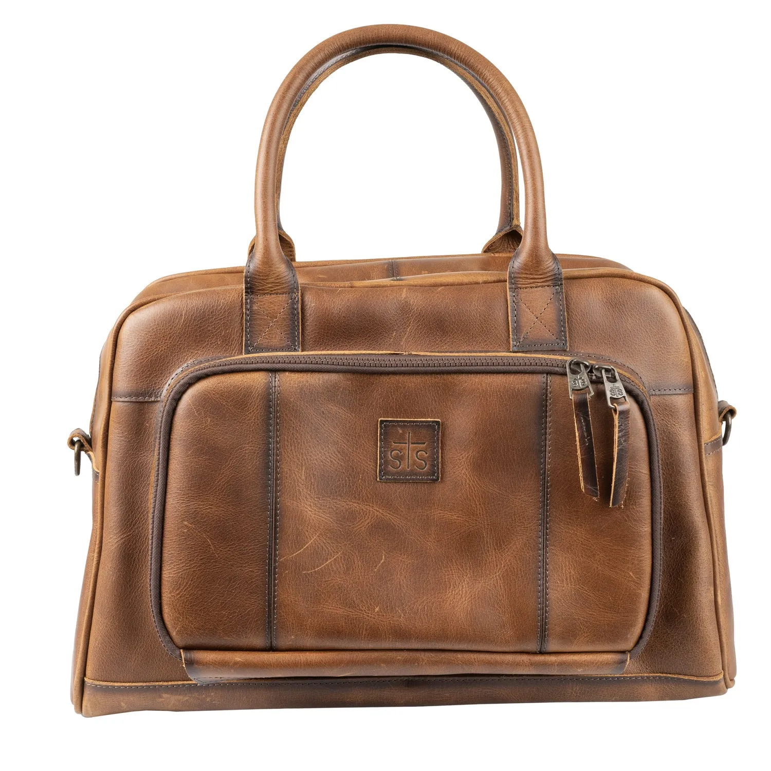 STS Ranchwear Unisex Tucson Rich Tan Leather Carry-On Bag