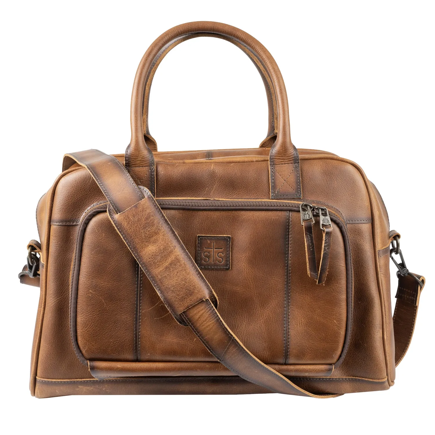 STS Ranchwear Unisex Tucson Rich Tan Leather Carry-On Bag