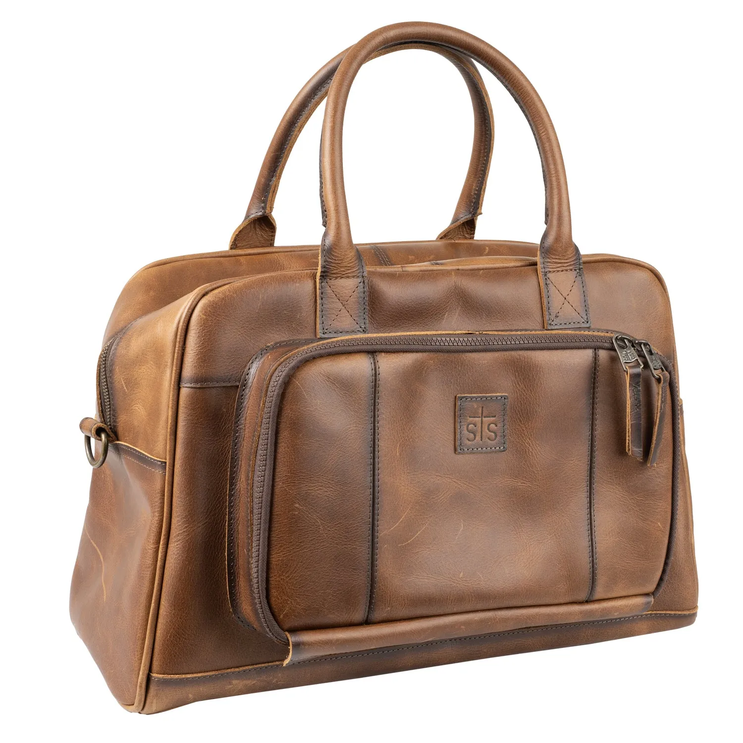 STS Ranchwear Unisex Tucson Rich Tan Leather Carry-On Bag