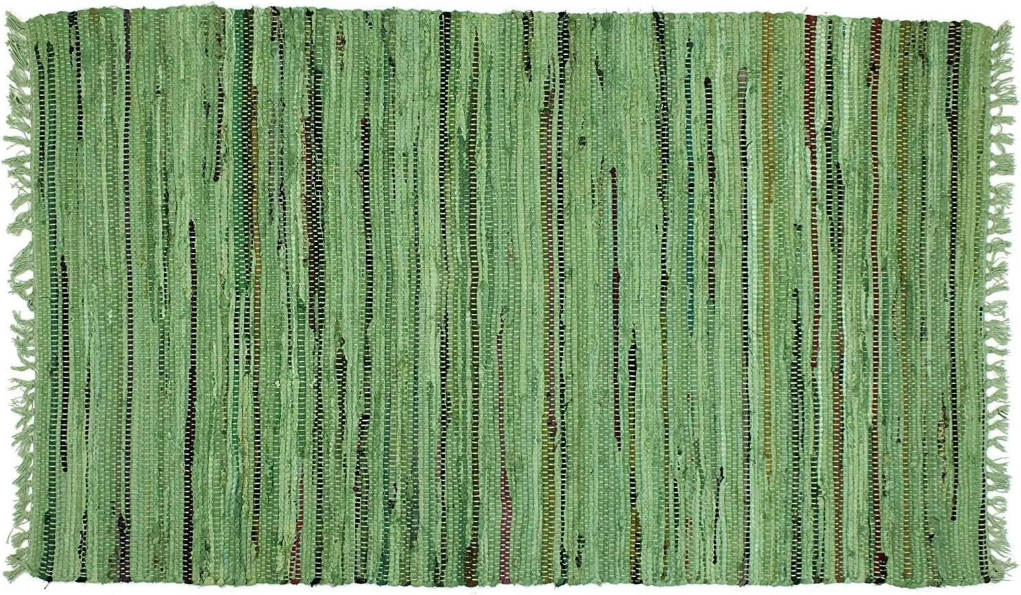 Sturbridge Country Rag Rug in Sage 24" x 36"