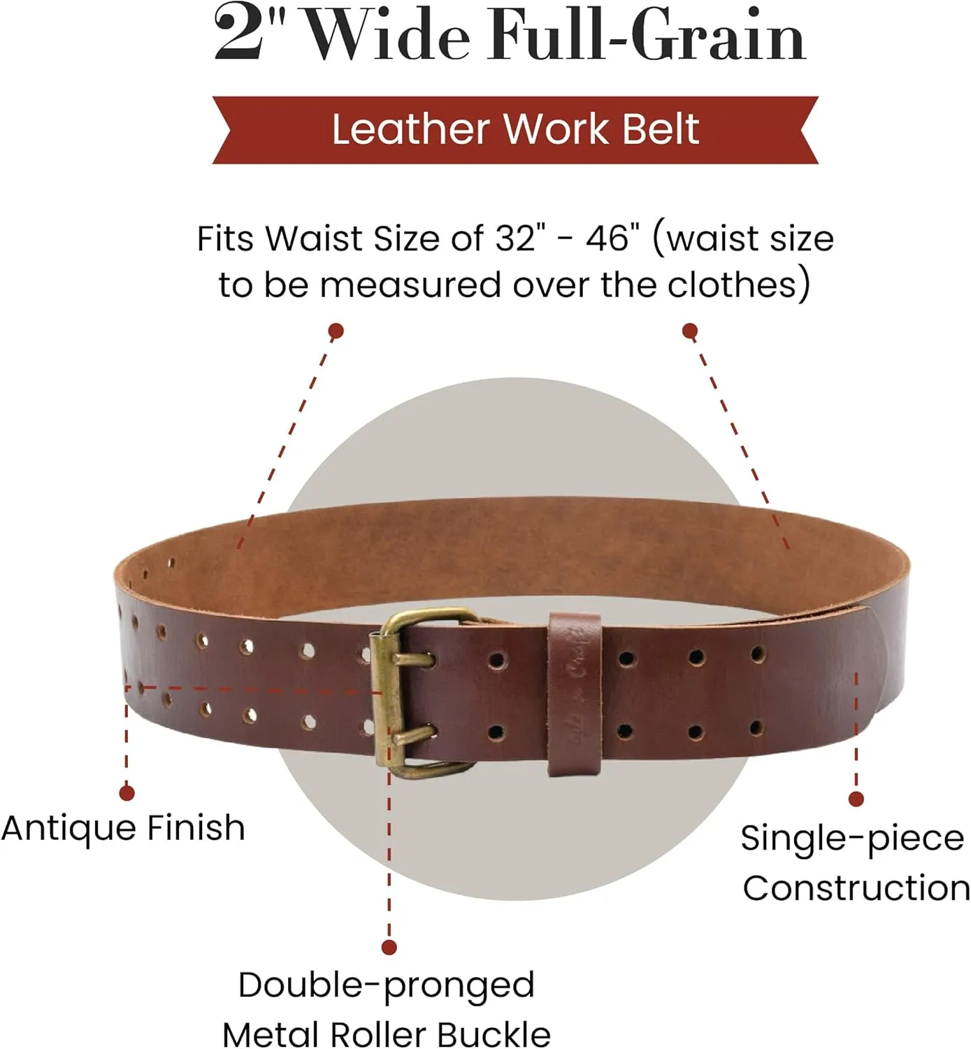 Style N Craft Work Belt, Durable and Rugged Belt