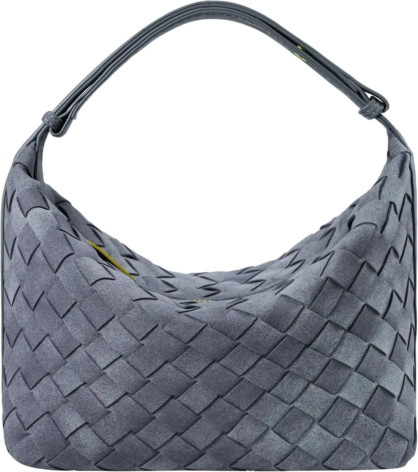 Suede Leather Handbag for Women, Leather Woven Bag, Small Clutch Bag Suede Handbag, Underarm Purse Top-Handle Handbag