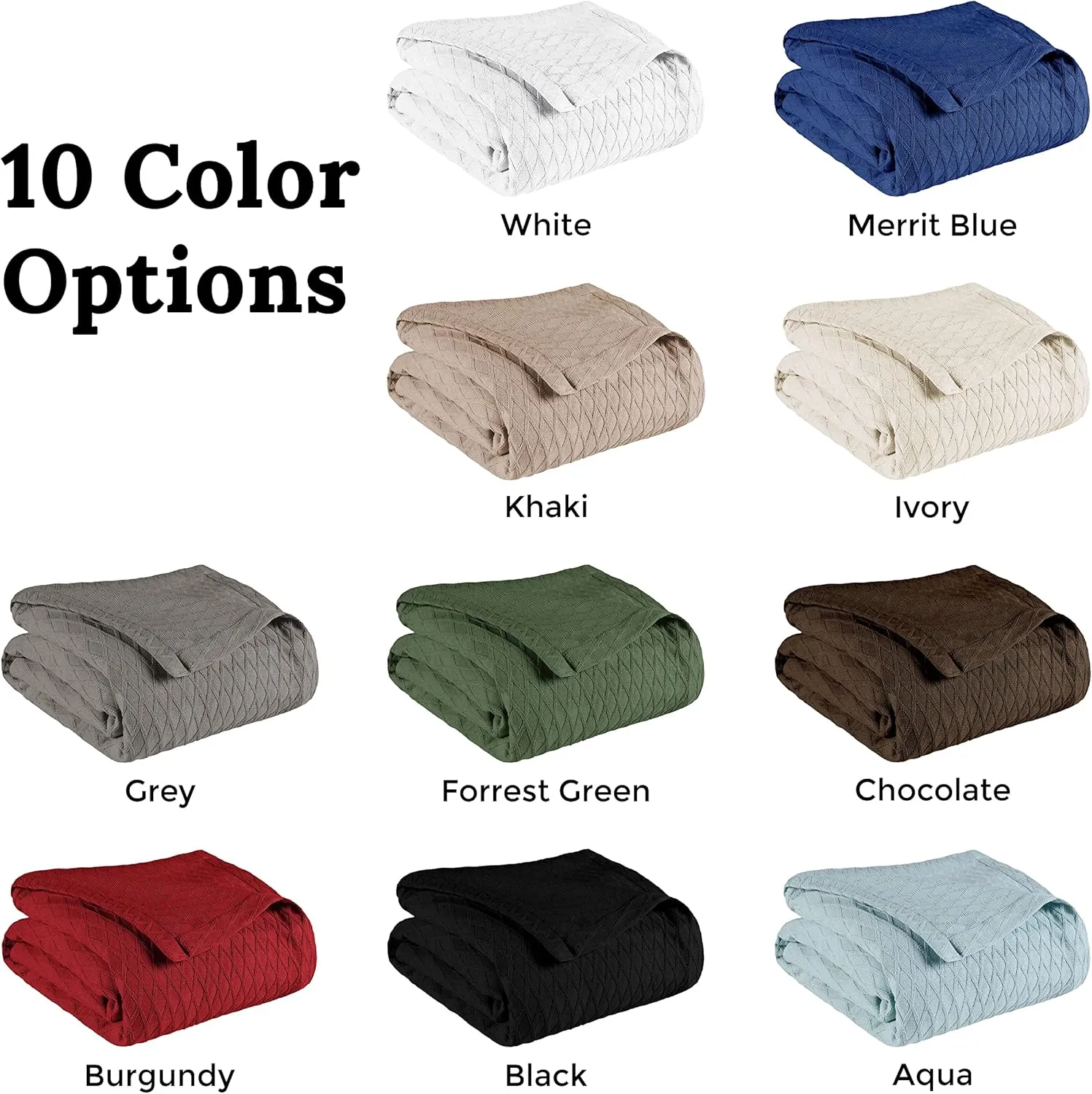 SUPERIOR Diamond Weave All-Season Cotton Blanket, Cover for Home, Couch, Bed, Soft, Warm Blankets, Boho Aesthetic, Comfy, Cozy, and Cute Covers, Decorative Bedding Essentials, King, Burgundy