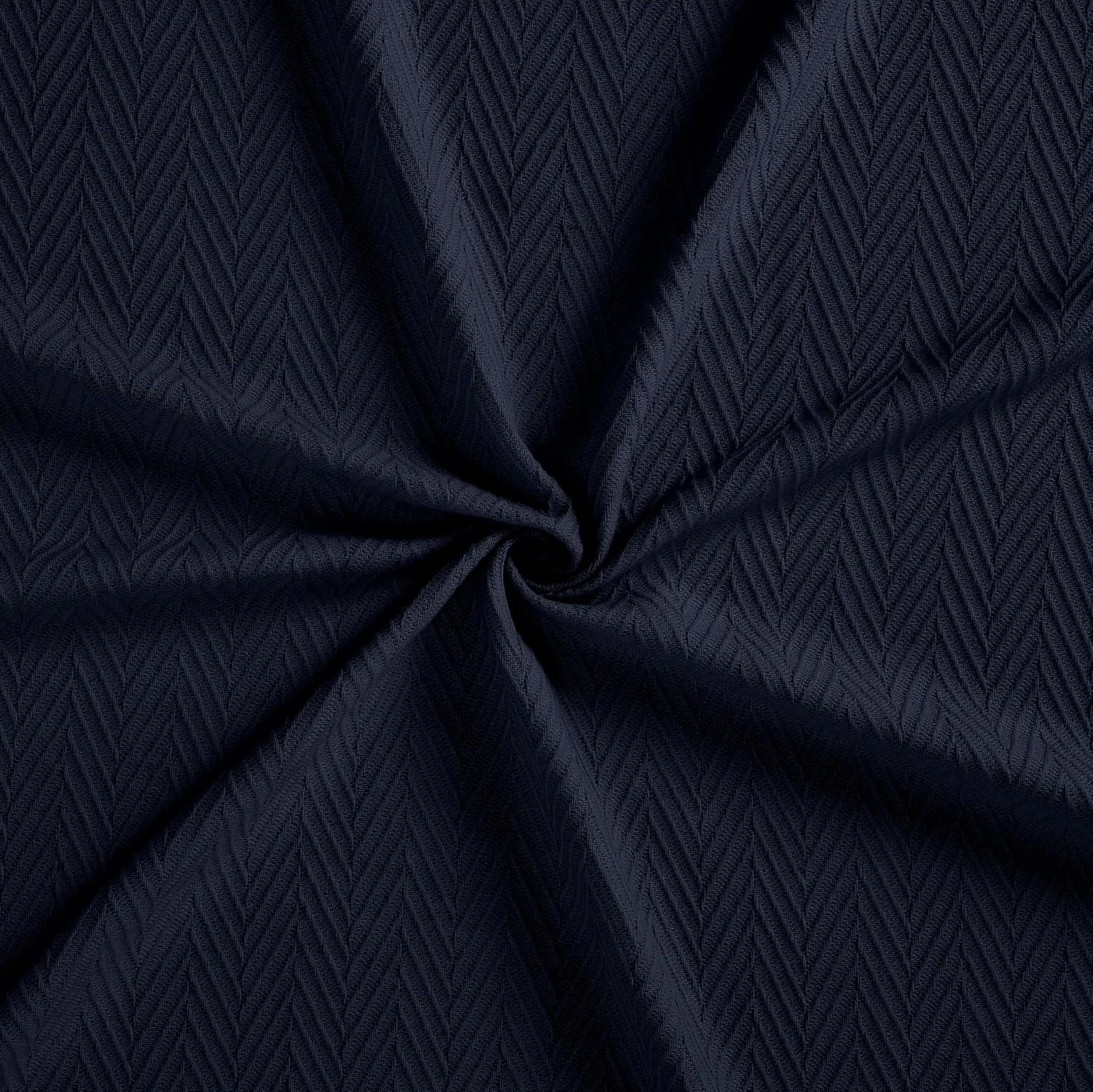 Superior Metro All-Season Cotton Blanket, Woven Blanket for Couch, Bed, Bedding, Farmhouse, Home Essentials, Cute and Cozy Bohemian Blankets, Herringbone Weave, King, Navy Blue