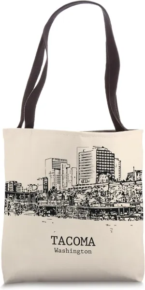 Tacoma Washington Vintage Retro Travel Souvenir Tote Bag