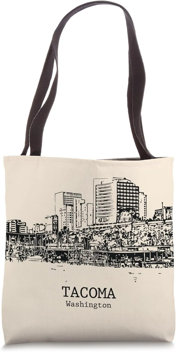 Tacoma Washington Vintage Retro Travel Souvenir Tote Bag