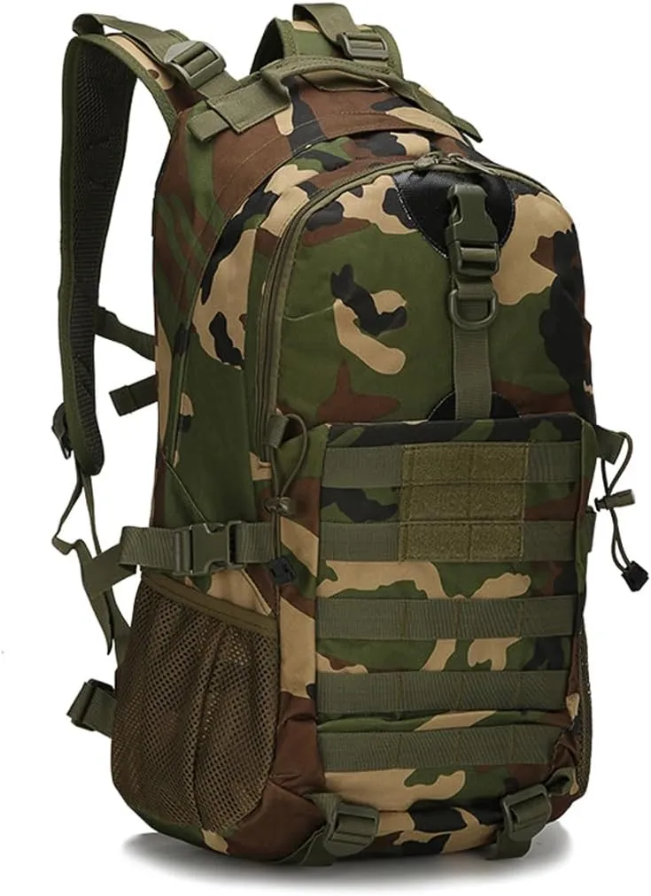 Tactical Backpack for Men Hiking Day Pack Molle Military Rucksack Waterproof Assault Pack Bag for Hunting Camping Trekking (Jungle Camouflage)