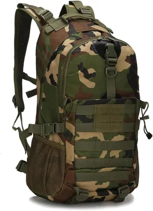 Tactical Backpack for Men Hiking Day Pack Molle Military Rucksack Waterproof Assault Pack Bag for Hunting Camping Trekking (Jungle Camouflage)