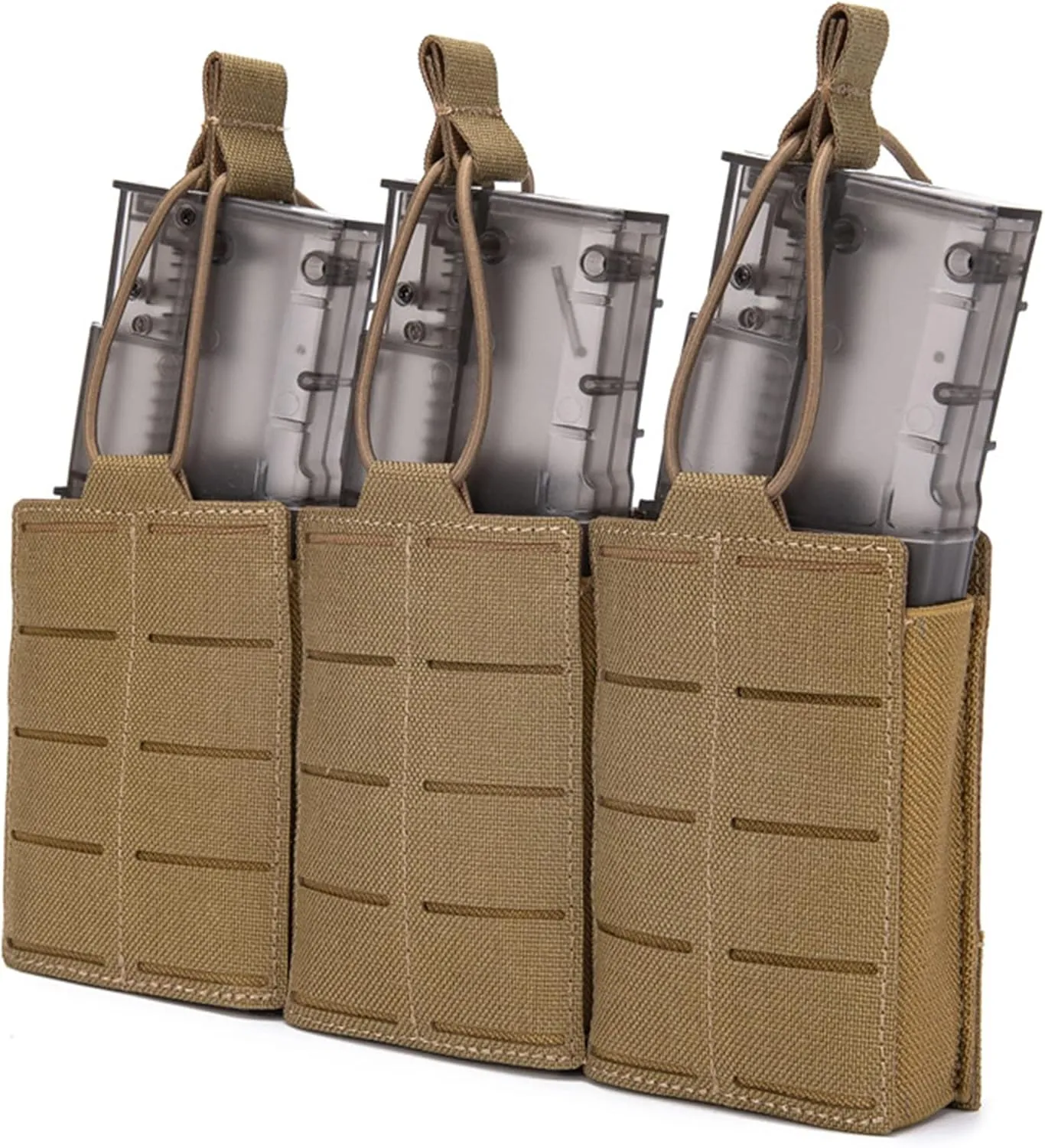 Tactical Mag Pouch Laser Cutting Molle Mag Pouch Triple Mag Pouch Open Top Mag Pouch for Magazine Holster for Tactical Bag Accessories Holder