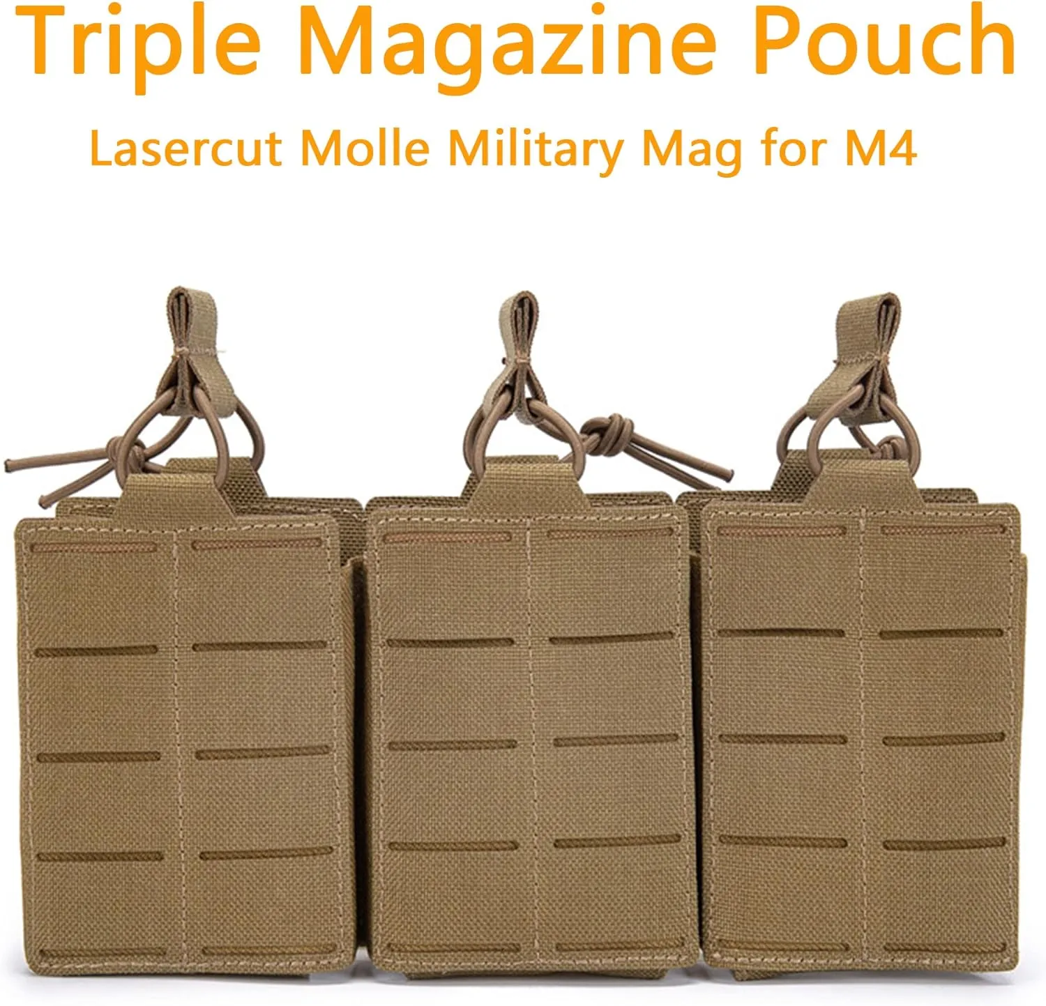 Tactical Mag Pouch Laser Cutting Molle Mag Pouch Triple Mag Pouch Open Top Mag Pouch for Magazine Holster for Tactical Bag Accessories Holder