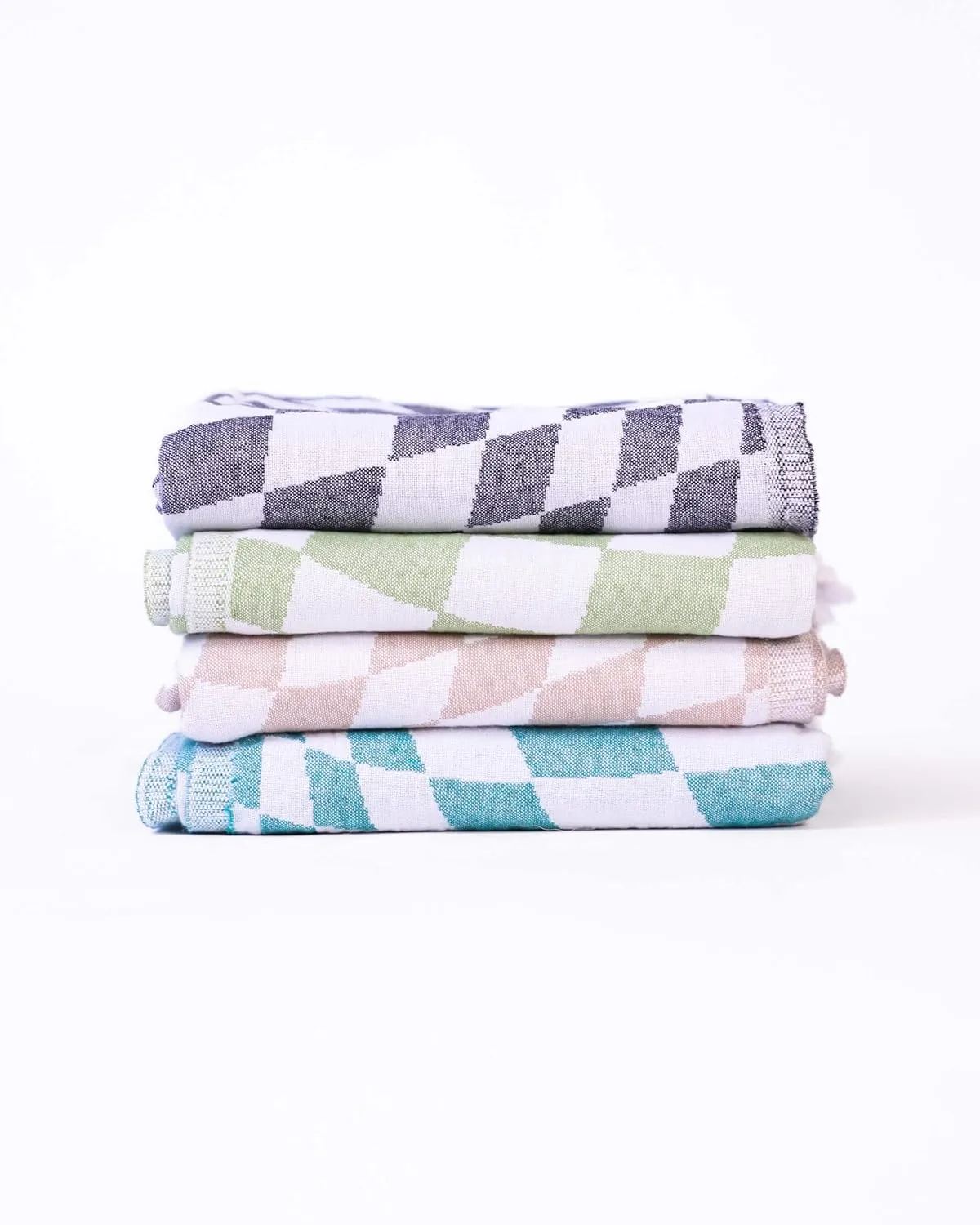 Teema Large Turkish Beach Towel Bundle - 100% Turkish Cotton - Sand Free - Fast Drying - Versatile and Multi-Use - The Checkmate Bundle