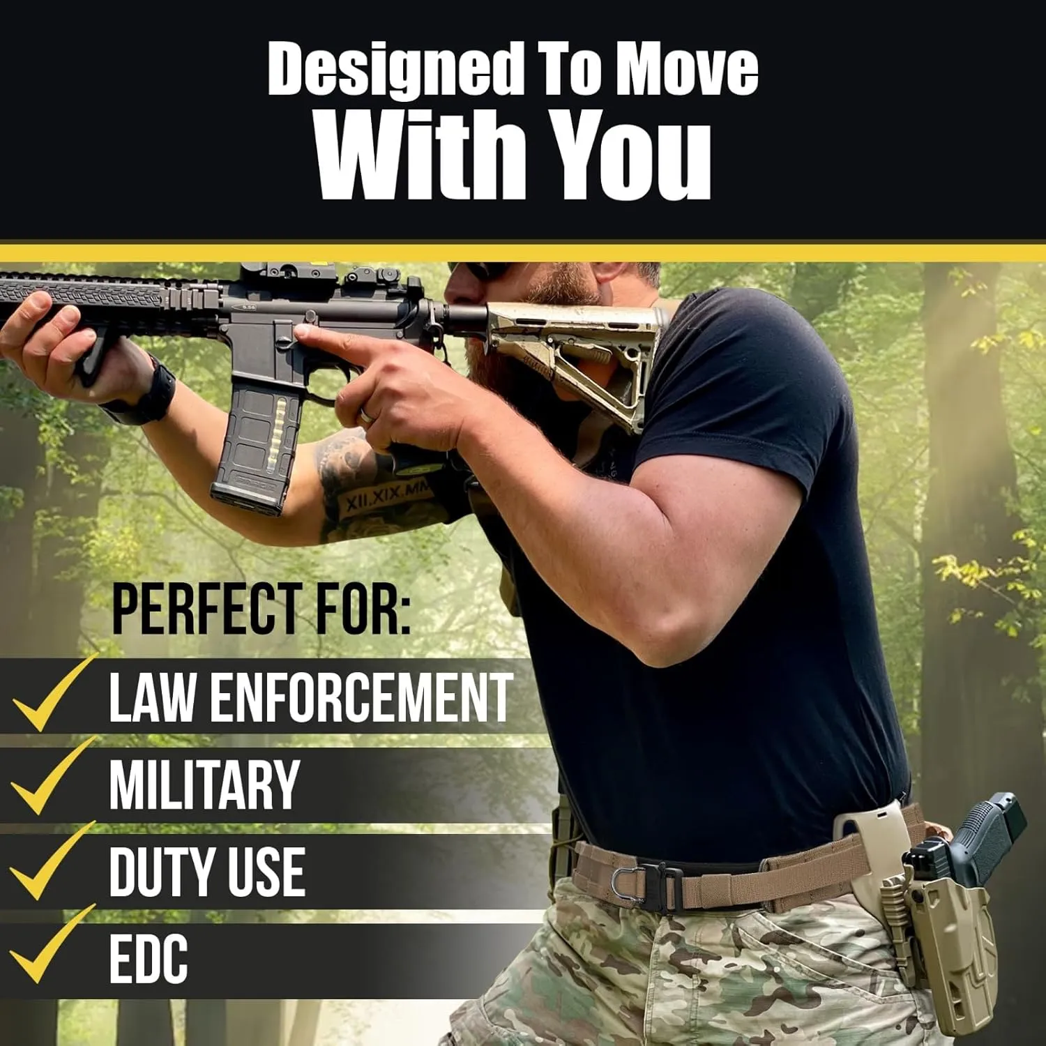 TEGRIS BATTLE BELT | Navy SEAL Designed, Tested & Guaranteed | Heavy Duty Tactical & Molle Gear