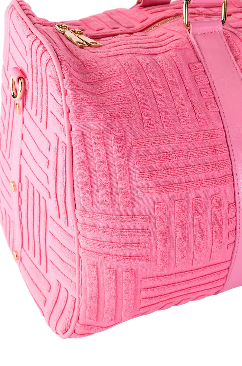 TERRY PINK WEEKEND BAG
