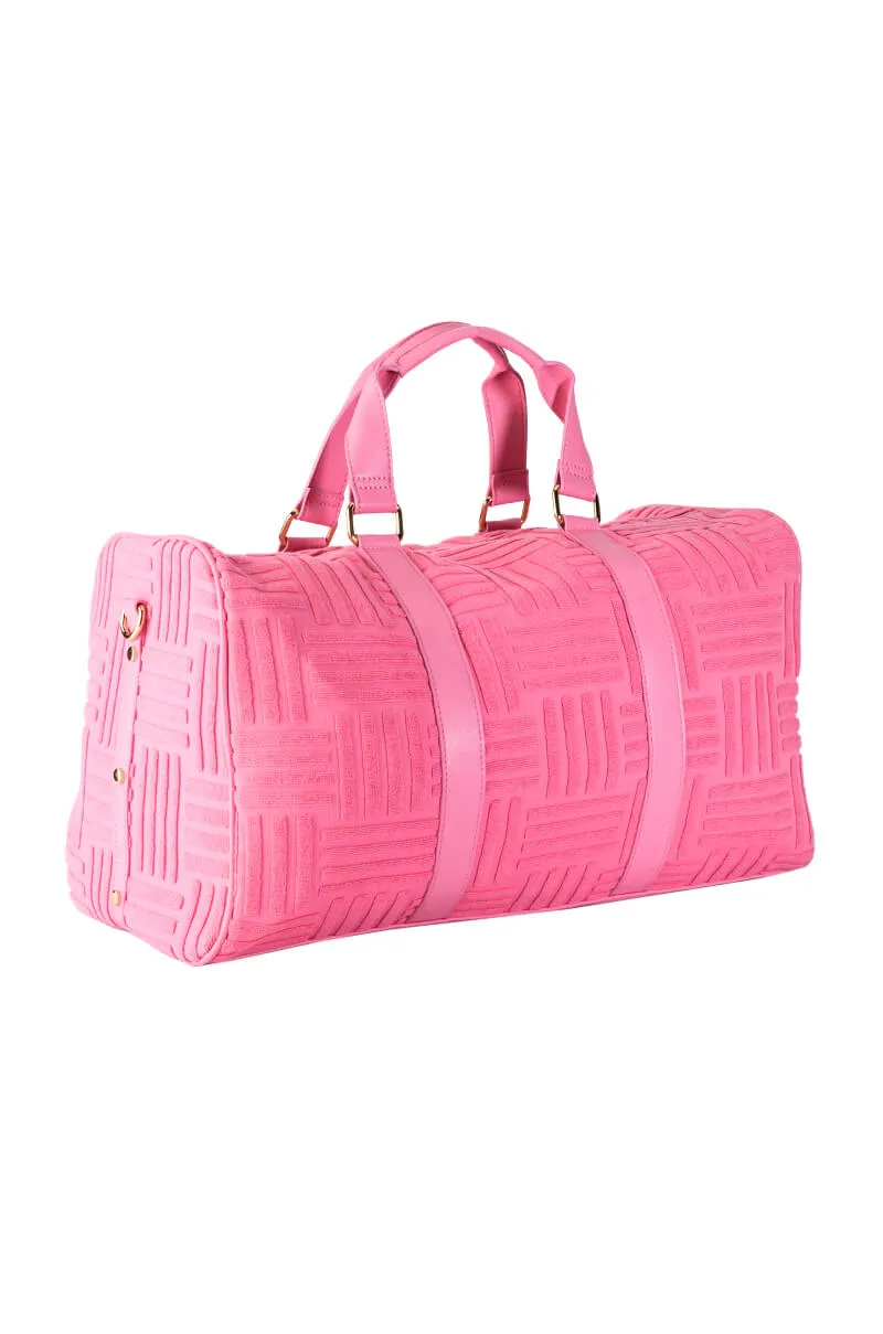 TERRY PINK WEEKEND BAG