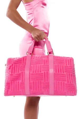 TERRY PINK WEEKEND BAG