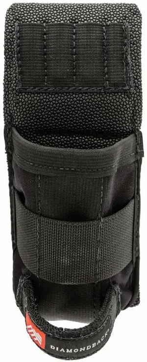 The Diamondback Bossman Compact Tool Pouch, Black | Holds Utility Knife, Chisel, Small Tools, Tape Measure, Hammer Loop, Drill Bit Holder | for Carpenters Framers Electricians | 9.5"x4"x1"