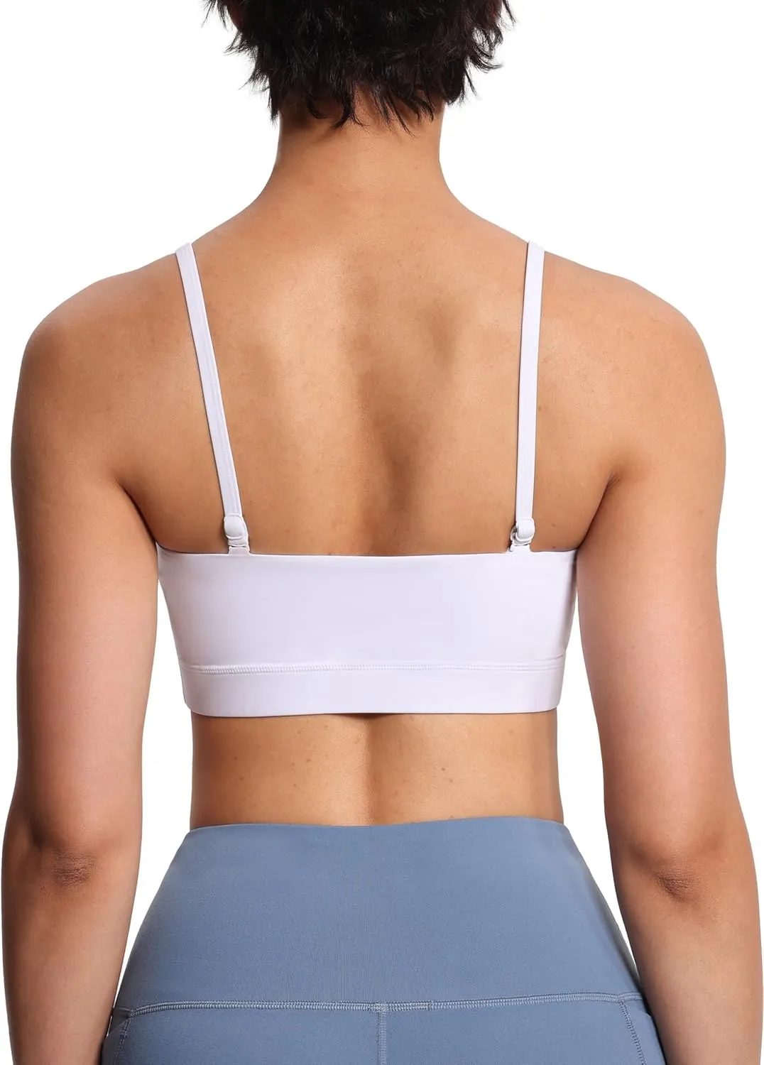 THE GYM PEOPLE Women's Adjustable Spaghetti Strap Sports Bras Wirefree Workout Tops with Removable Padded