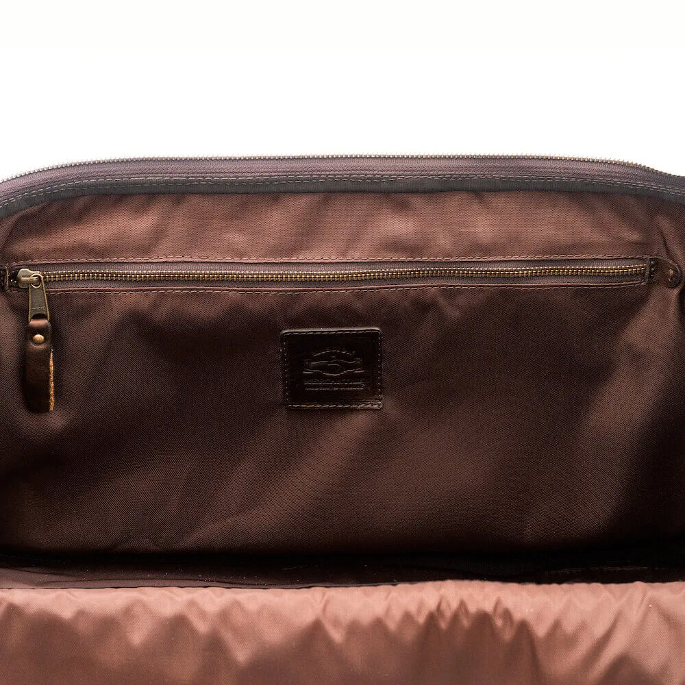 Theodore Leather Rolling Carry-On Duffle Bag by Mission Mercantile Leather Goods