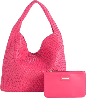 THINGS REMEMBERED Woven Leather Hobo Bag