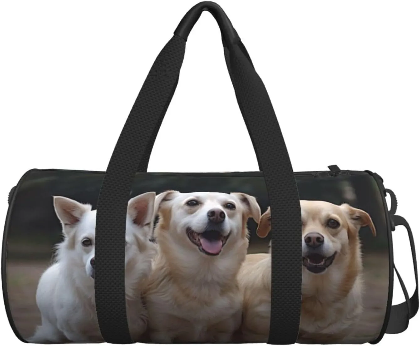 Three Dogs Travel Duffle Bag for Men Women Sport Gym Bag Foldable Weekender Bag Carry on Overnight Bag for Travel Swimming Basketball