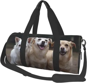 Three Dogs Travel Duffle Bag for Men Women Sport Gym Bag Foldable Weekender Bag Carry on Overnight Bag for Travel Swimming Basketball