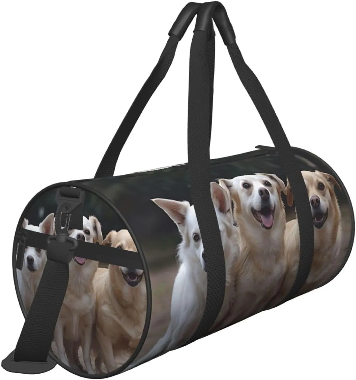 Three Dogs Travel Duffle Bag for Men Women Sport Gym Bag Foldable Weekender Bag Carry on Overnight Bag for Travel Swimming Basketball
