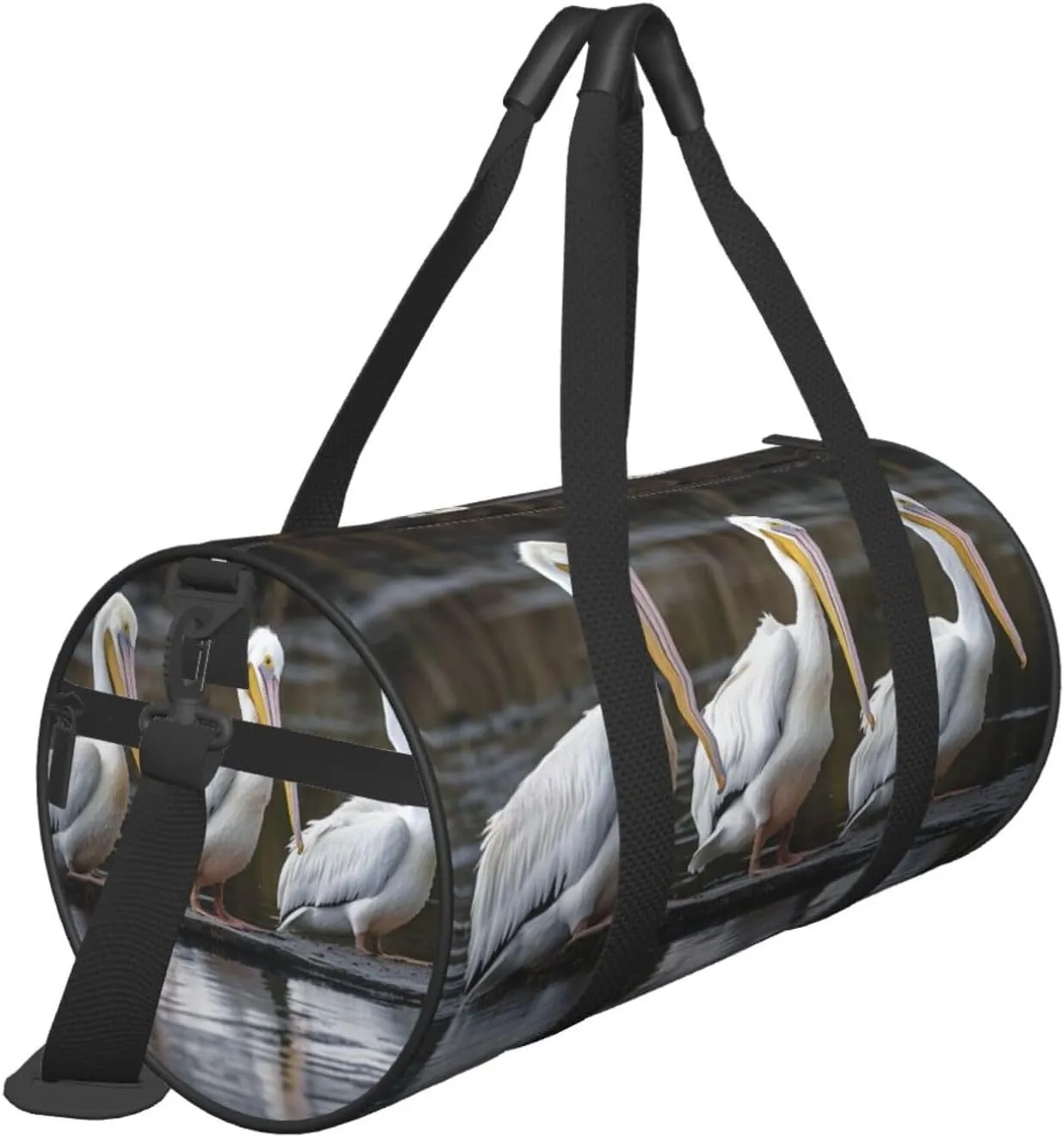 Three Pelicans Travel Duffle Bag for Men Women Sport Gym Bag Foldable Weekender Bag Carry on Overnight Bag for Travel Swimming Basketball