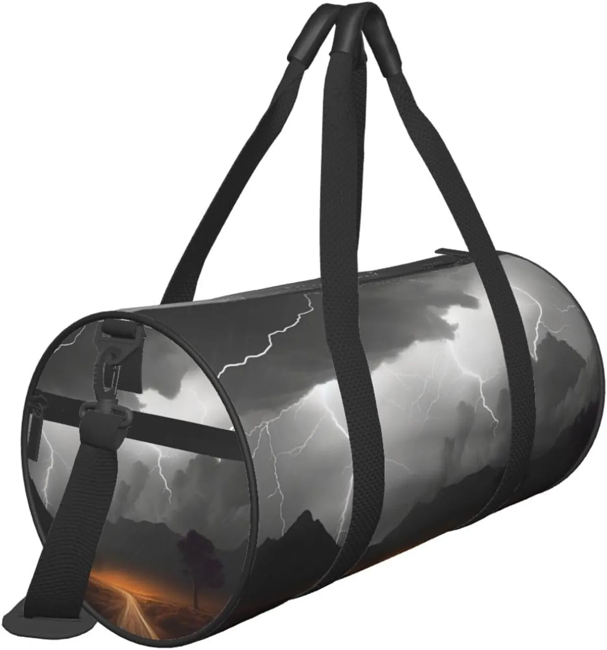 Thunder Landscape Travel Duffle Bag for Men Women Sport Gym Bag Foldable Weekender Bag Carry on Overnight Bag for Travel Swimming Basketball