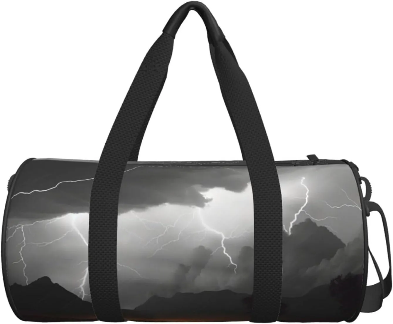 Thunder Landscape Travel Duffle Bag for Men Women Sport Gym Bag Foldable Weekender Bag Carry on Overnight Bag for Travel Swimming Basketball