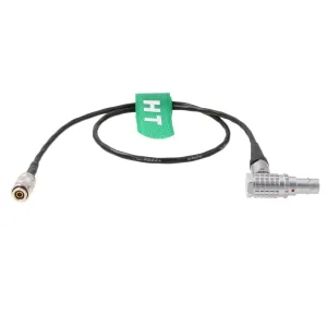 Timecode Cable for Alexa XT Mini Mavo Edge RED Ranger Camera Lectrosonics Sound Devices Ambient, UltraSync ONE to 0B 5Pin Right Angle 50cm