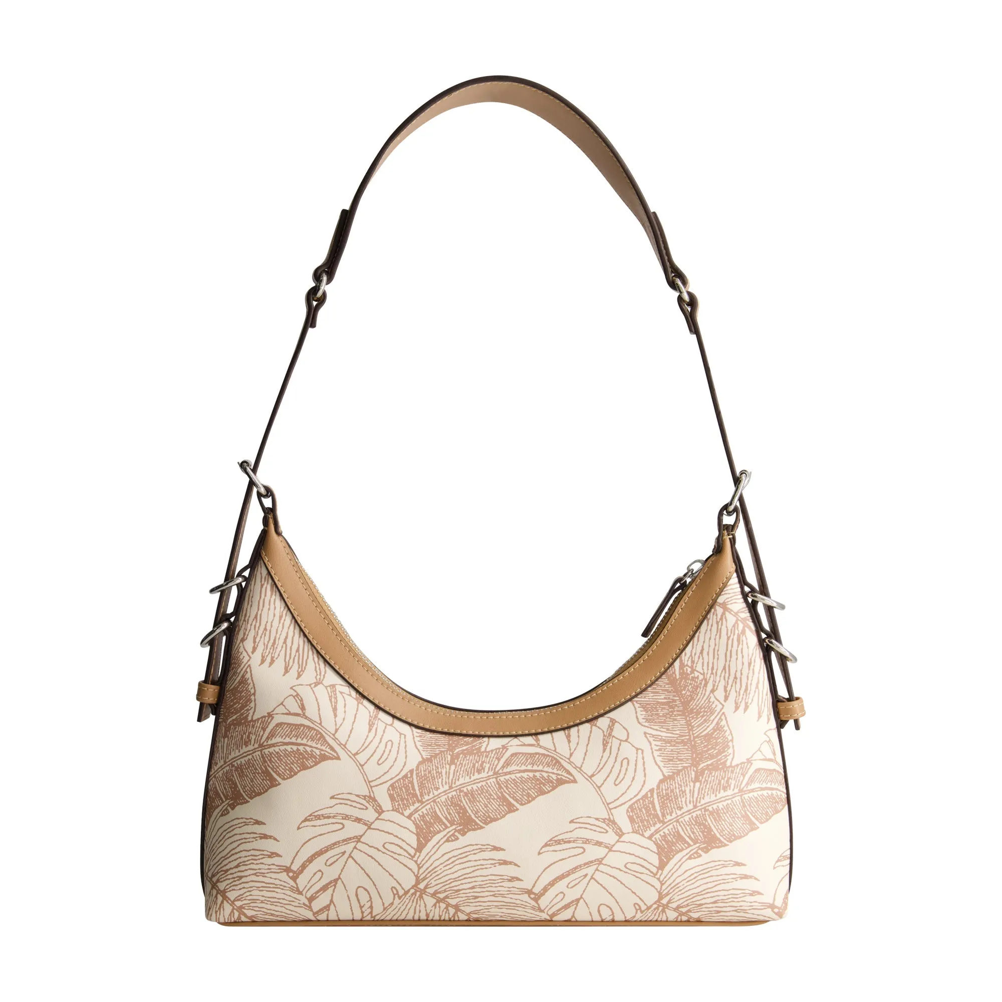 Tommy Bahama Graphic Leaf Print City Hobo, TAN