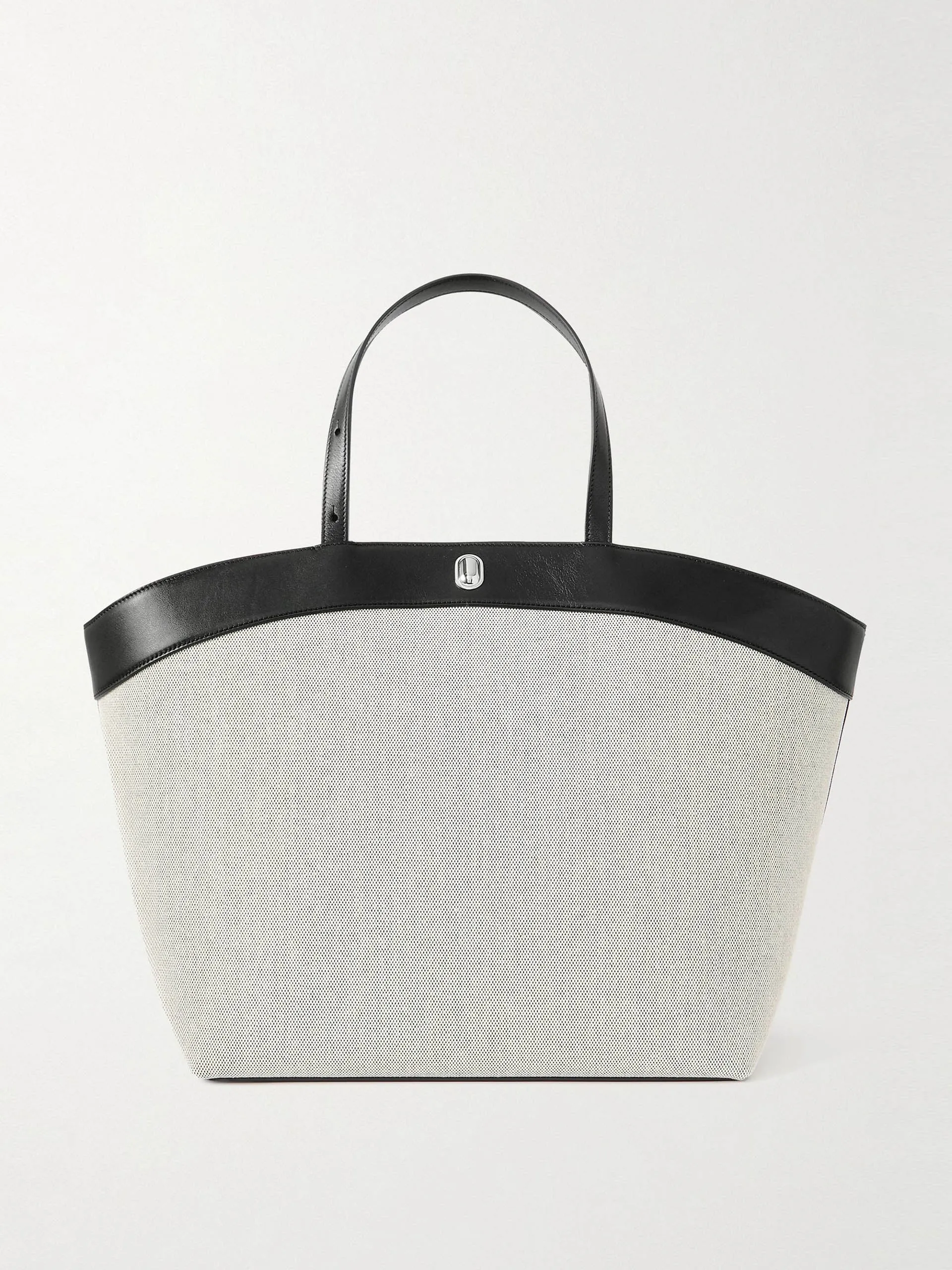 Tondo large leather-trimmed canvas tote