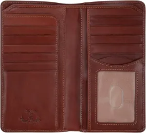 Tony Perotti Mens Long Bifold Checkbook Cover Wallet Multi Card Pocket Holder Italian Leather
